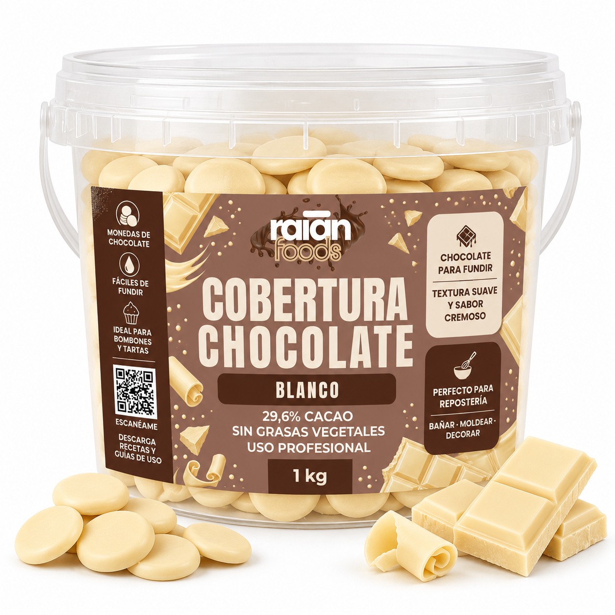 Cobertura blanca RAIAN para repostería