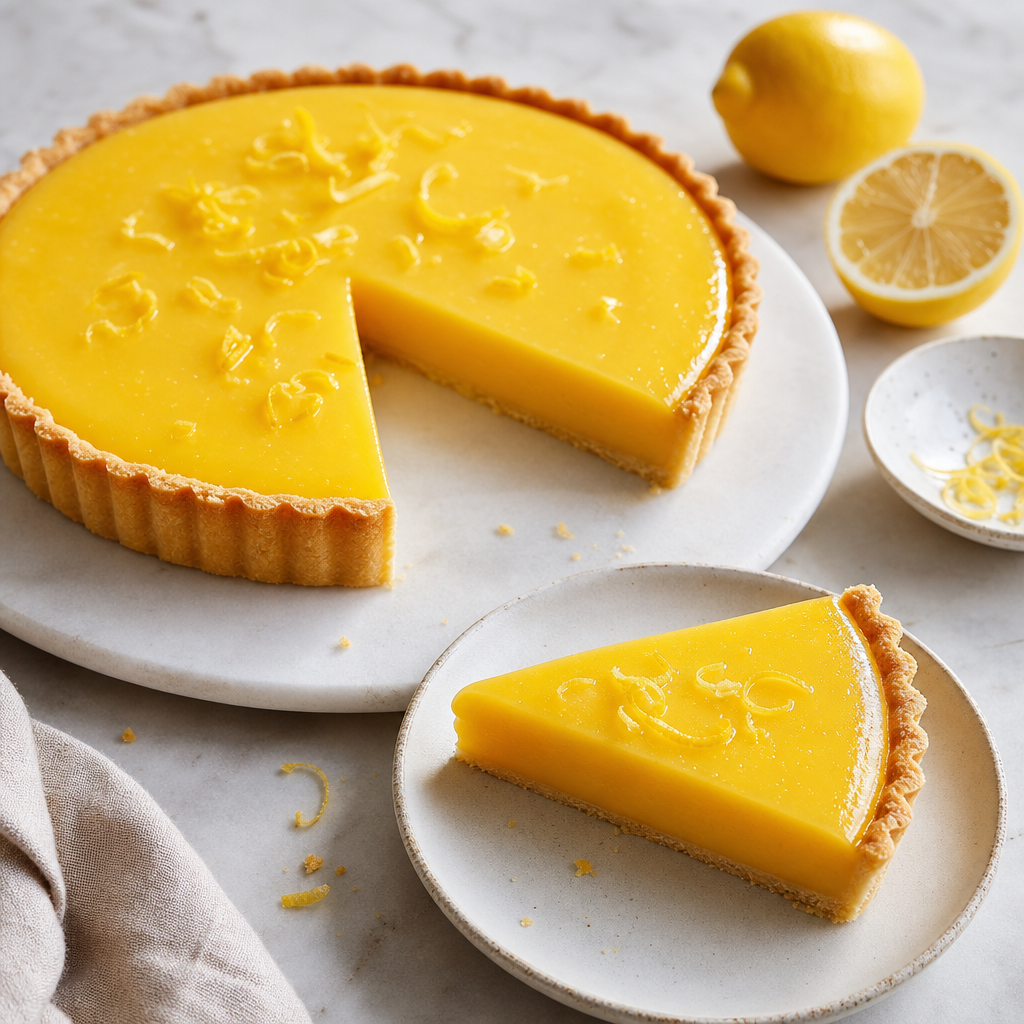 Crema de limón estabilizada para tartas preparada como receta RAIAN