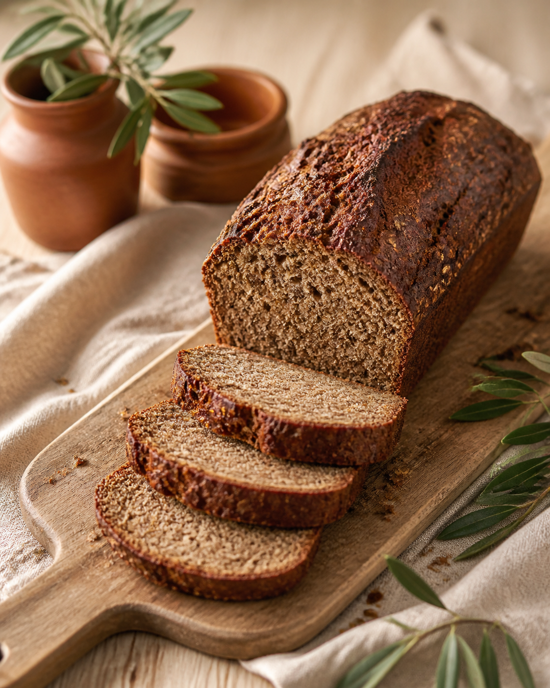 Pan integral proteico con claras de huevo preparada como receta RAIAN