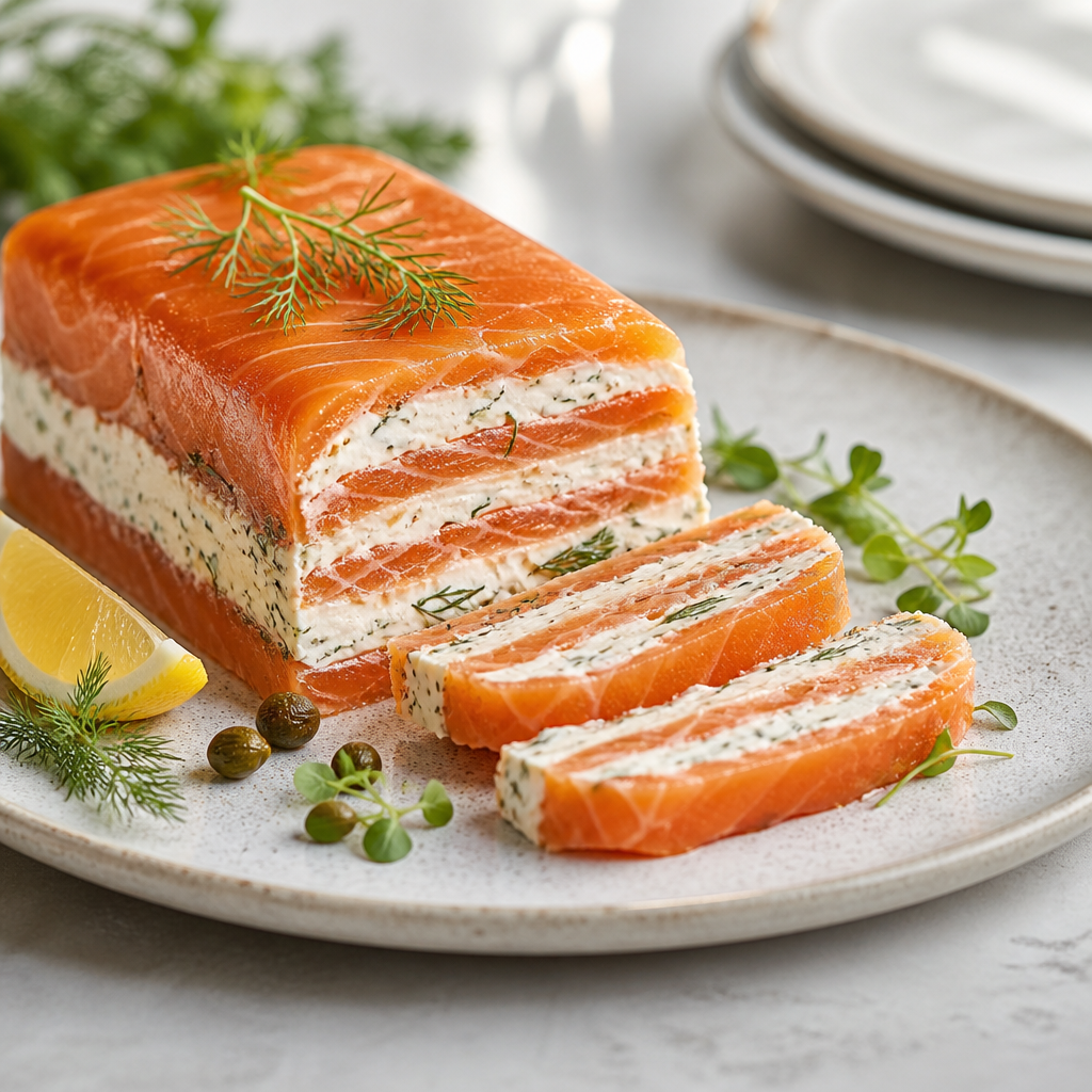 Terrina de salmón ahumado preparada como receta RAIAN