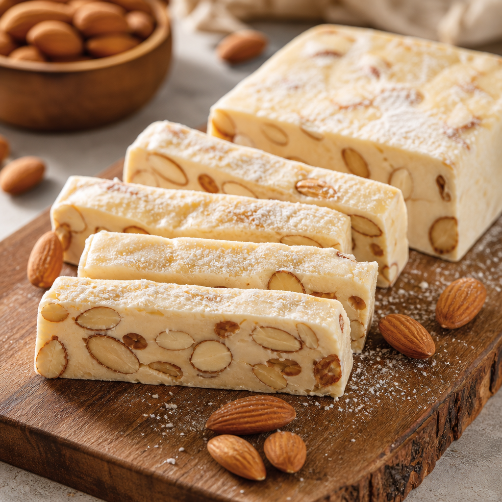 Turrón blando de almendra con glucosa preparada como receta RAIAN